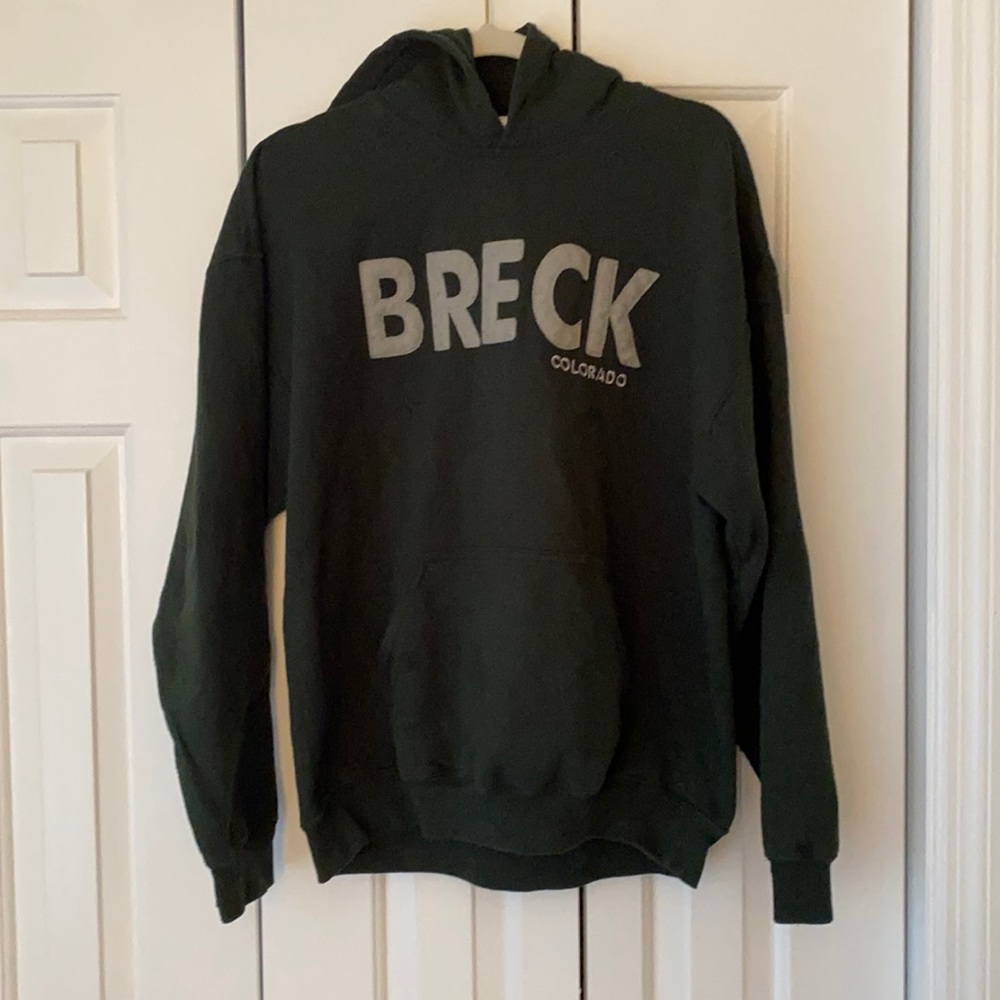Dark green Breckinridge CO sweatshirt